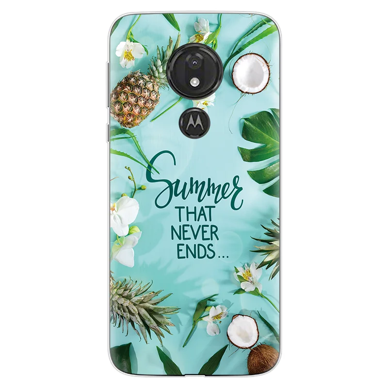 Чехол с летними листьями для Motorola Moto G6 Z2 Z3 G4 G7 E5 Play EU Go E4 G5S Plus One Мягкий силиконовый чехол из ТПУ с фламинго