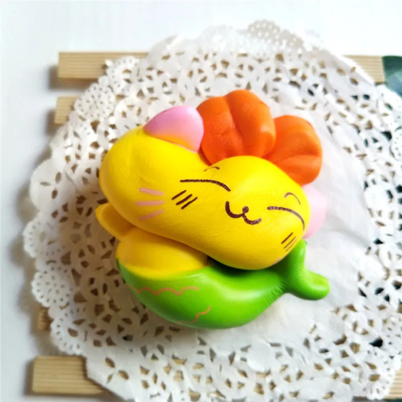 S Squishies Очаровательная котенок медленно Восстанавливающий форму крем сжимаемая