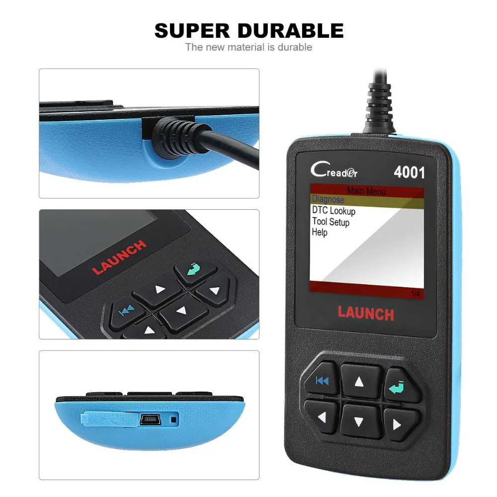 Запуск OBDII/EOBD сканер Creader 4001 код читателя автомобильной инструмент диагностики