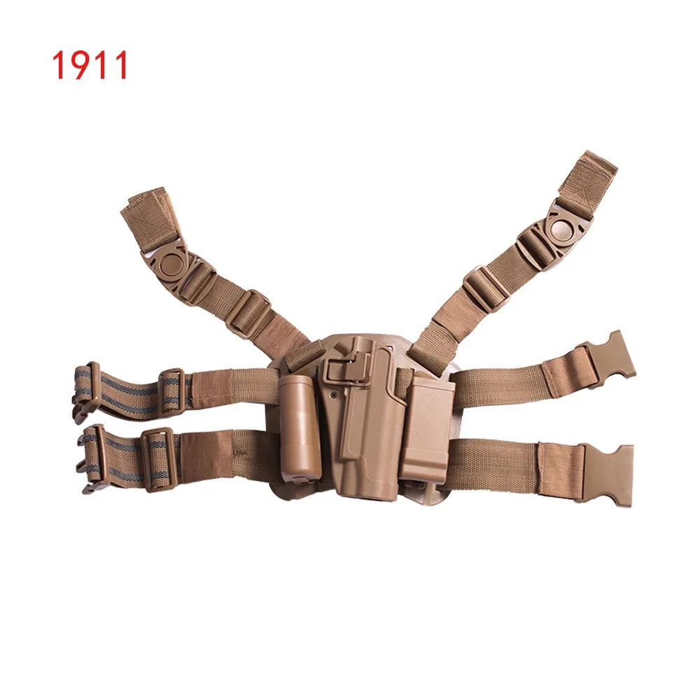 for 1911-sand Тактический боевой пистолет кобура Военная охотничья стрельба пистолет чехол страйкбол нога кобура подходит для 1911/P226/USP - Цвет: for 1911-sand