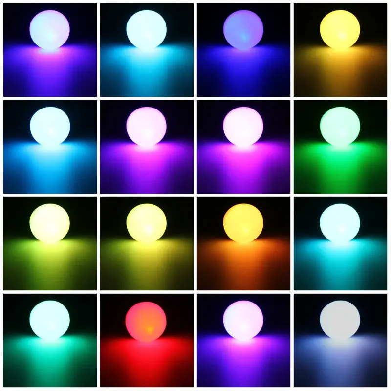 Цветная (RGB) Светодиодный светильник лампы E27 B22 3W 16 Цвета изменение волшебная