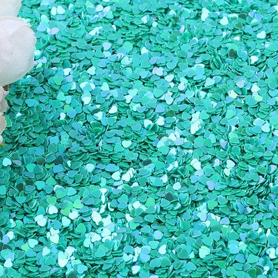 ab dk green 20g Мода ногтей Блестки 3 мм любовь сердце форма, Сыпучие блёстки для ногтей Искусство Маникюр шитье ремесло свадебные конфетти украшения 20 г/10 г - Цвет: ab dk green 20g