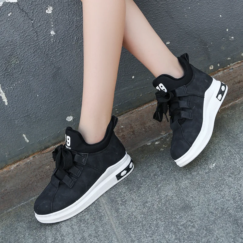 Женская зимняя кашемировая обувь увеличенная плоская подошва|skateboard shoes|shoes withshoes
