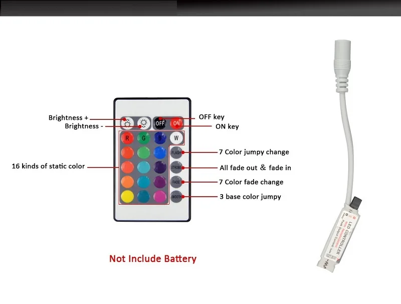 3а/5А адаптер питания DC12V 24key/44 клавишный RGB ИК пульт дистанционного управления для