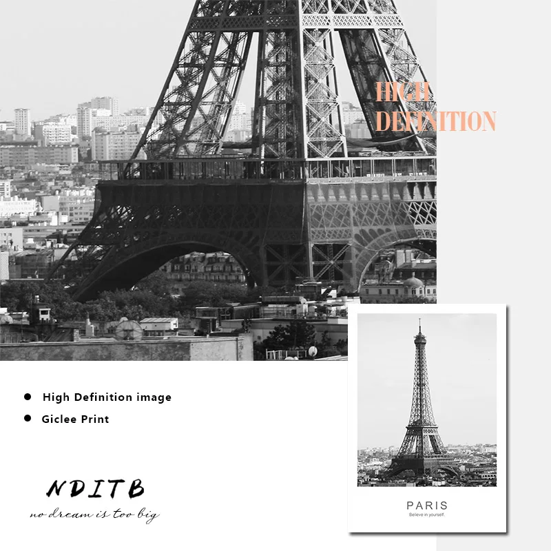 Постер Effie Tower City Paris скандинавский декор пейзаж принт минимализм холст живопись