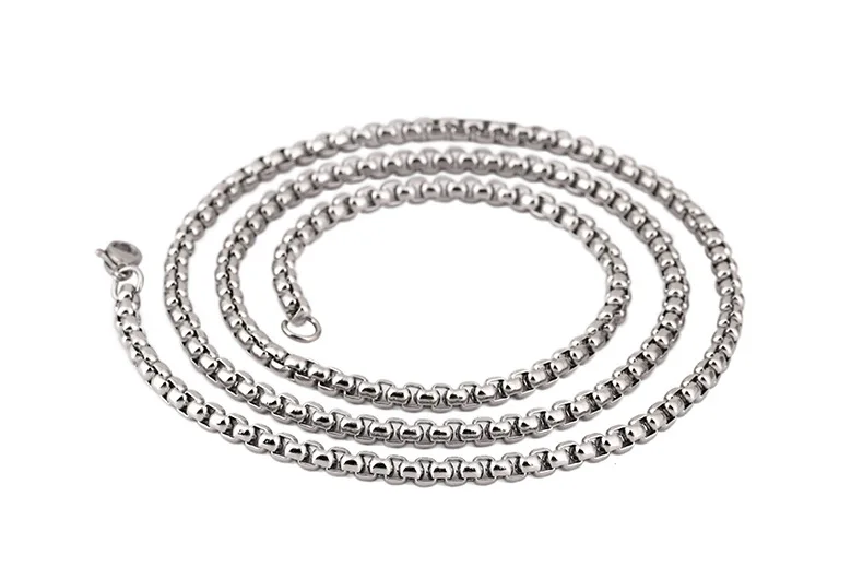 Цепочка в коробке для мужчин модная цепь из нержавеющей стали стиле хип-хоп длина