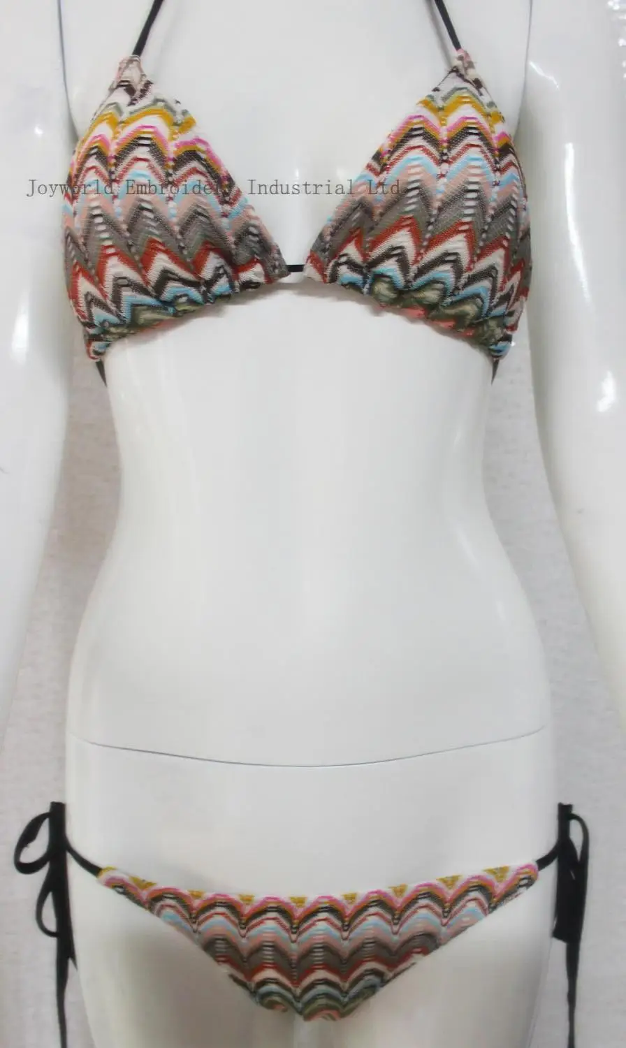 Женский бюстгальтер, бикини, костюмы, Missoni, полосатая ткань, летние купальники, нижнее белье, свободный галстук, Halterneck, пуш-ап, кроше, на бретелях, пляжный костюм - Цвет: 14