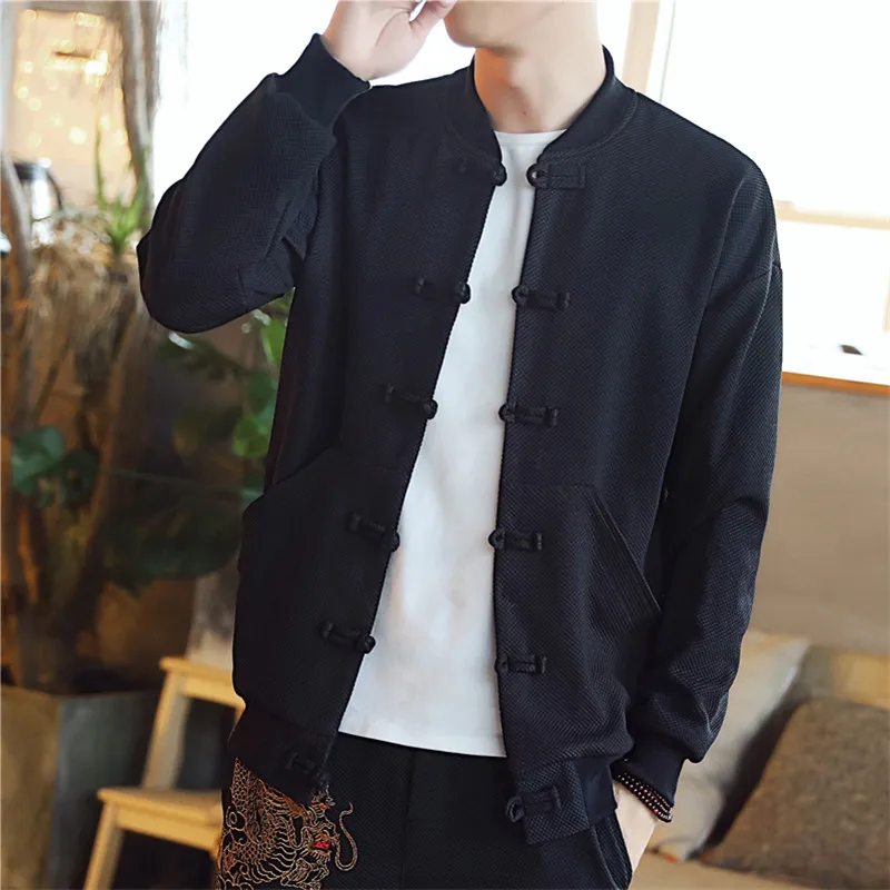 Демисезонная мужская верхняя одежда с воротником-стойкой куртка и пальто