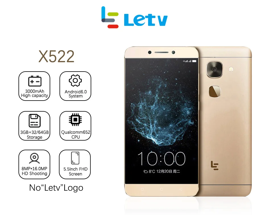 LeEco Letv S3 X522 Le2 X526 X520 3 ГБ ОЗУ 32 ГБ/64 ГБ Snapdragon 652 смартфон 5,5 дюймов Восьмиядерный 3000 мАч 4G мобильный телефон