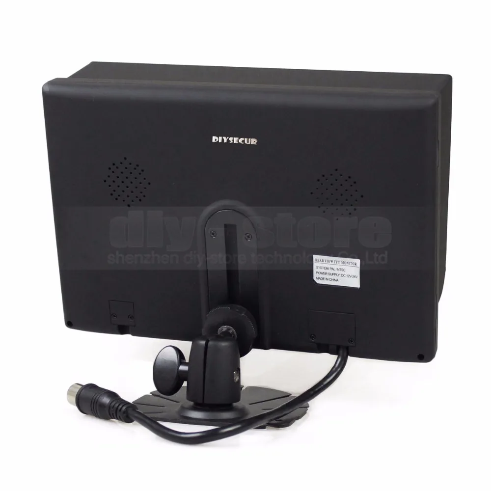 DIYSECUR 9 дюймов Сплит QUAD Автомобильный монитор+ 4 x CCD ночное видение камера заднего вида водонепроницаемый для грузовика автобуса система видеонаблюдения