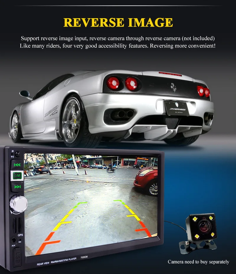 Автомобильная магнитола с GPS навигацией 7 дюймов Bluetooth камера заднего вида DVR MP5