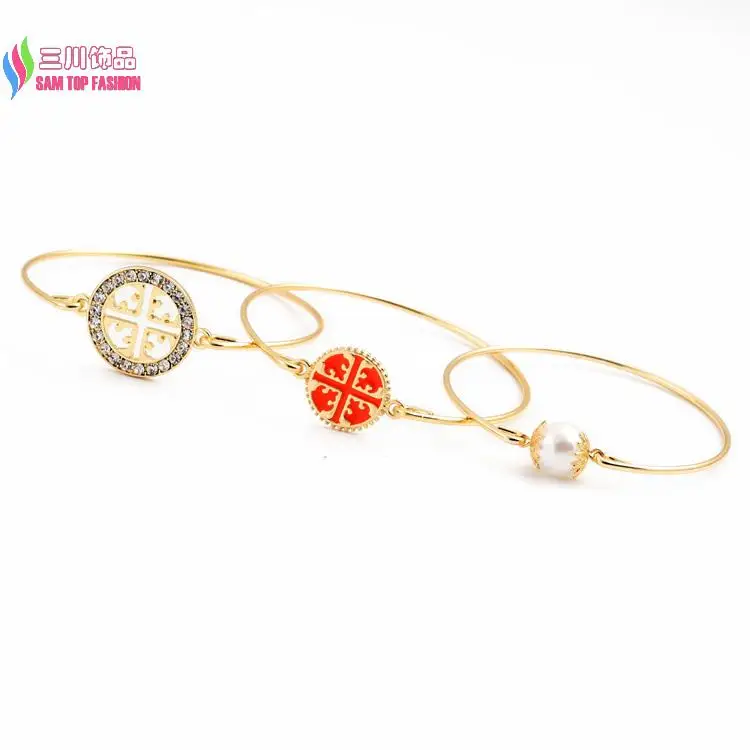 Новое поступление модные золотые искусственный жемчуг со стразами масло крест