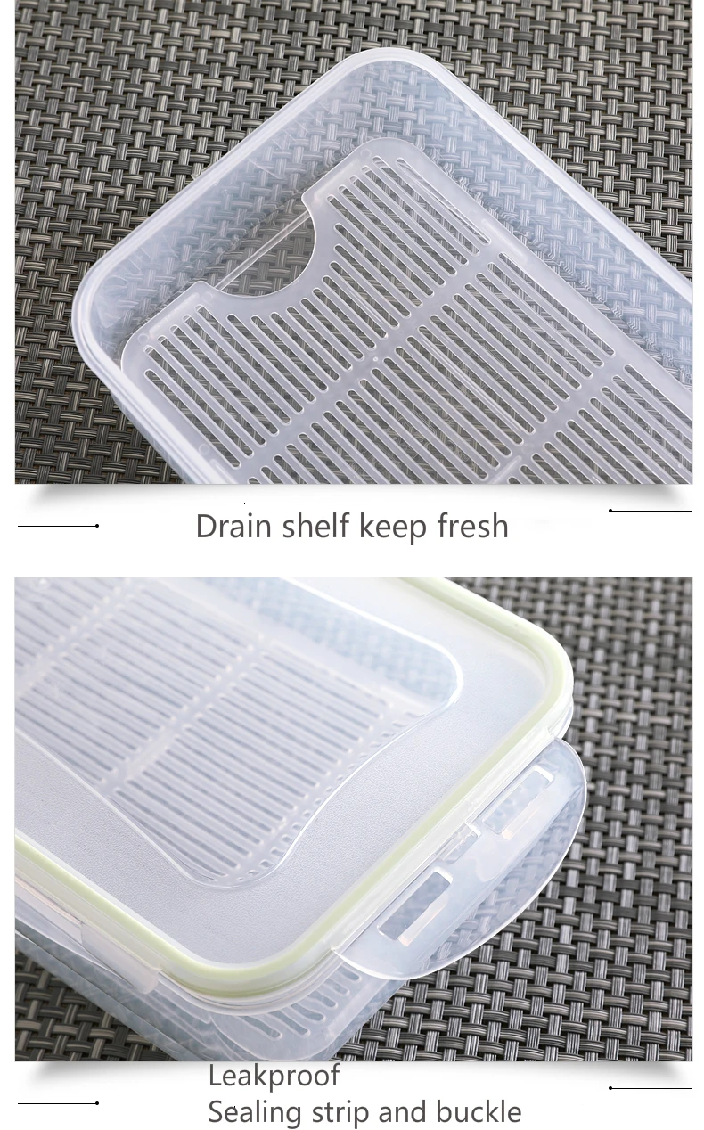 Bento Ланч-бокс для готовки еды ланч-контейнер-холодильник OrganizerDrain Drying Crisper Tiffin box Контейнер для хранения еды