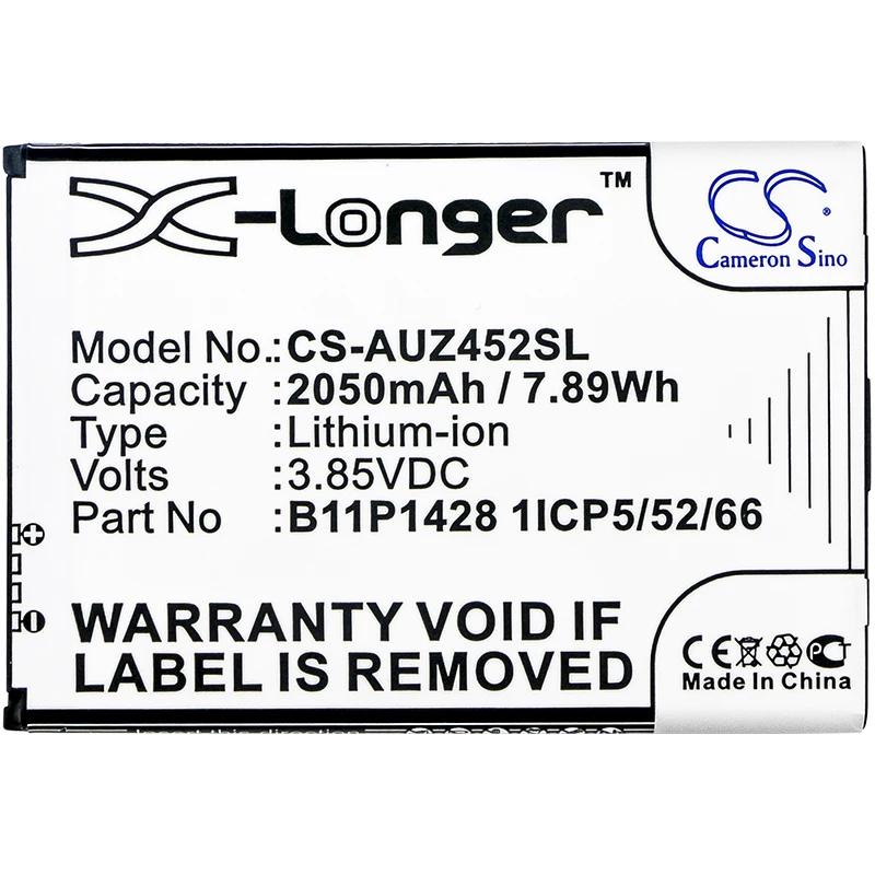 

Cameron Sino 2050mAh Battery for Asus X009DB, ZB452KG, ZenFone Go 4.5,B11P1428 1ICP/52/66