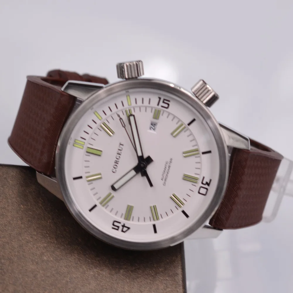 Часы 44 5 мм роскошные часы от топового бренда резиновые ремешки Механические