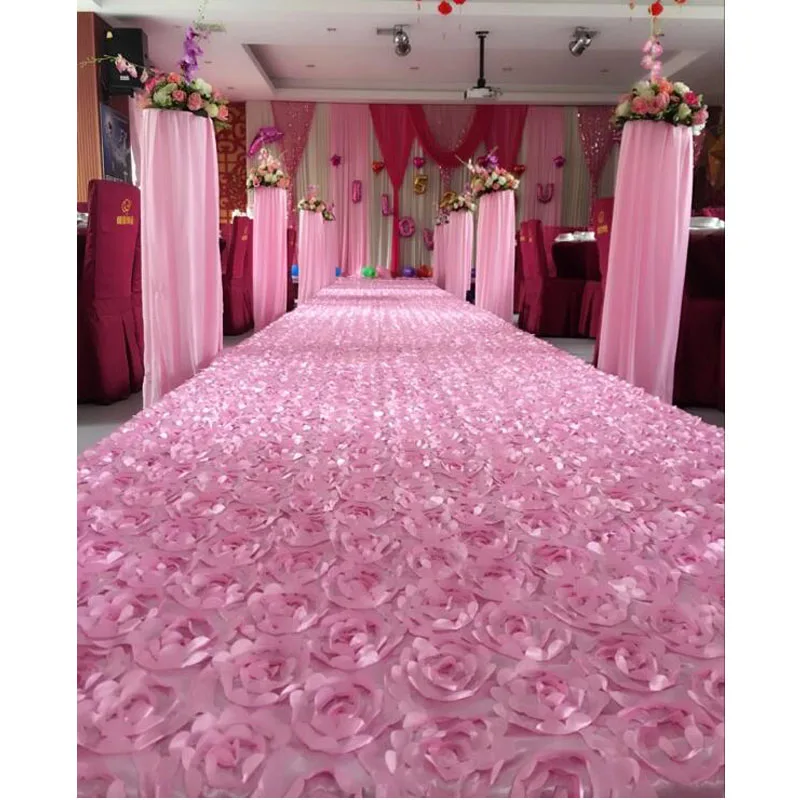 Cheap Quality Wedding Party Fashion rose Carpet Rug Aisle Runner Decoration Nonwoven 150cmx10m one time use Adornment tablecloth | Дом и сад