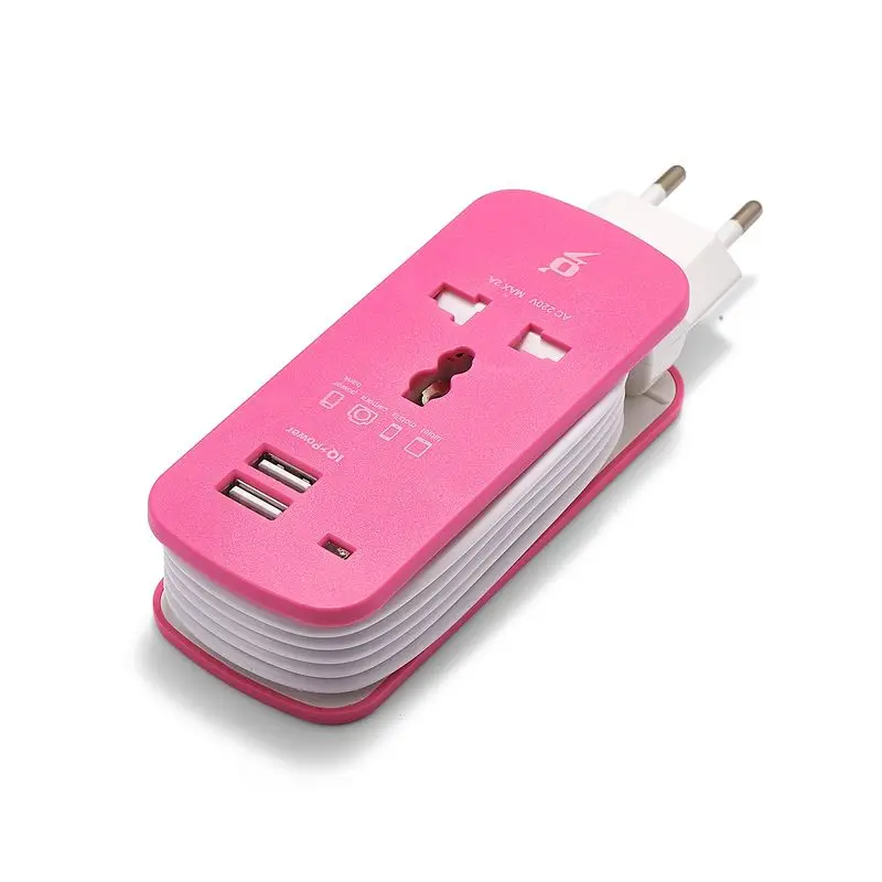 Европейская силовая лента с USB портативным удлинителем, США, Великобритании, европейская штепсельная вилка, кабель 1,5 м, сетевой адаптер для путешествий, зарядное устройство для смартфона