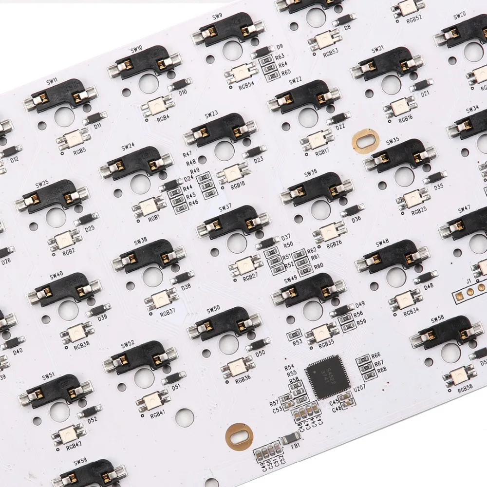 KBD6X RGB V2 PCB WKL Горячая замена двойной type C на печатной плате для 60% механическая