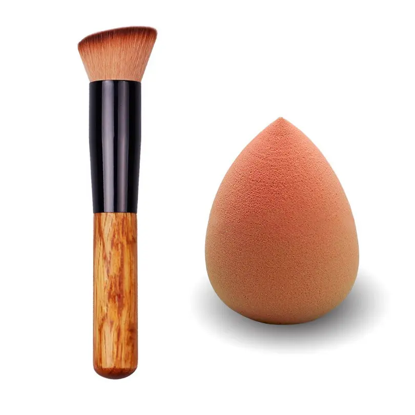 Makeup Set Bittb набор косметики Тональная основа для лица мягкая губка слоеная деревянная Кисть для макияжа пудра Craeam Кисти Набор инструментов для красоты - Цвет: Makeup Set