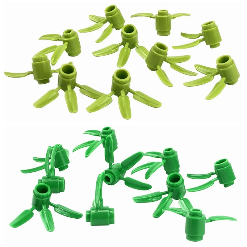 Блокировка 10 шт./компл. Совместимость с MOC растением бамбуковый корпус DIY