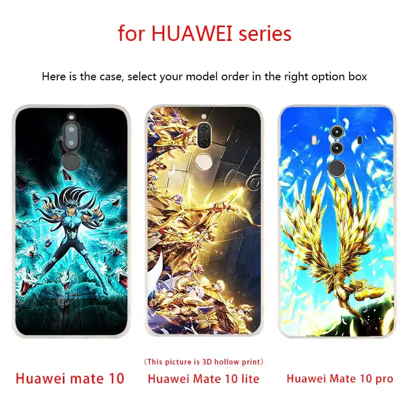 Телефонные чехлы Saint Seiya для Huawei Mate 30 20 10 Lite Pro мягкий силиконовый чехол Y9 2019 2018 Nova 5T