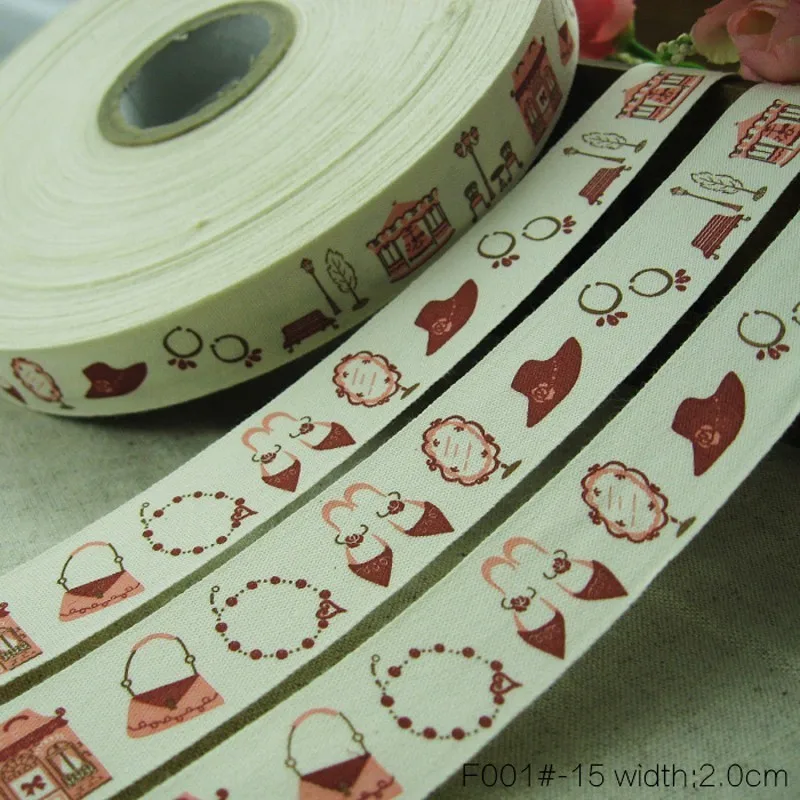 2CM Width Teramila Ткань Хлопок ленты с лейблом для одежды ручной работы DIY Швейные изделия ручной работы детская ткань аксессуары 2 см/2,5 см Ширина 2 м/лот - Цвет: 2CM Width