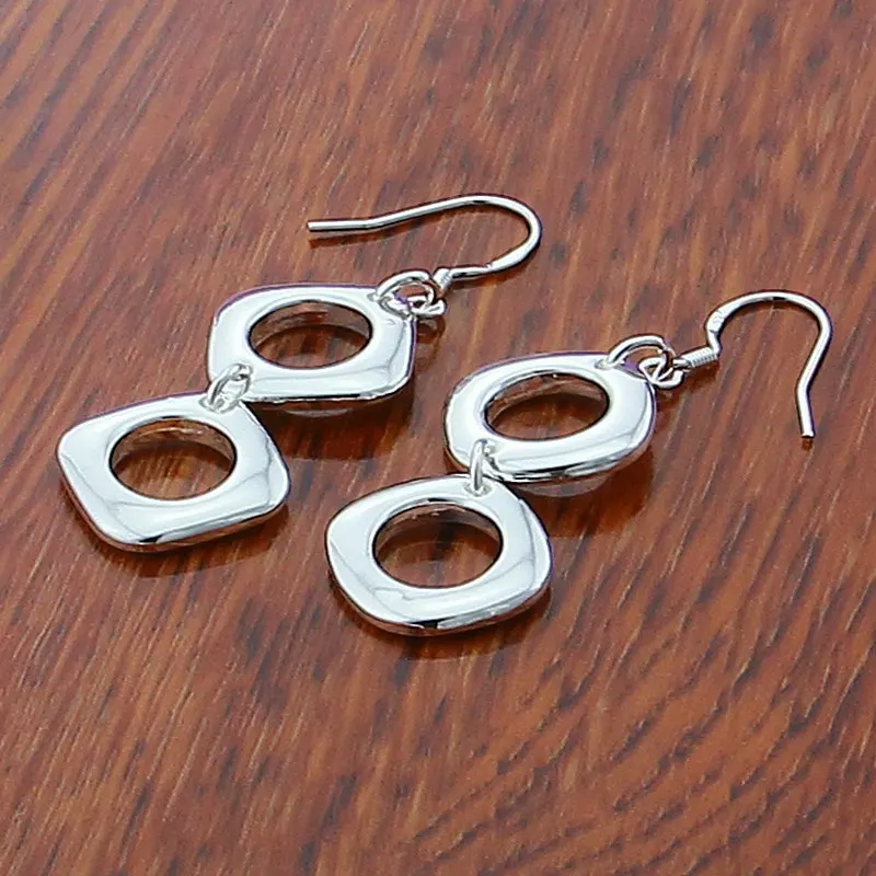 Бесплатная доставка 1 пар высокое качество модный стиль посеребренная мотаться