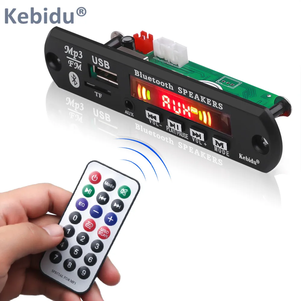 Автомобильный Bluetooth радиоприемник Kebidu 5 0 В mp3 плеер декодер плата динамик