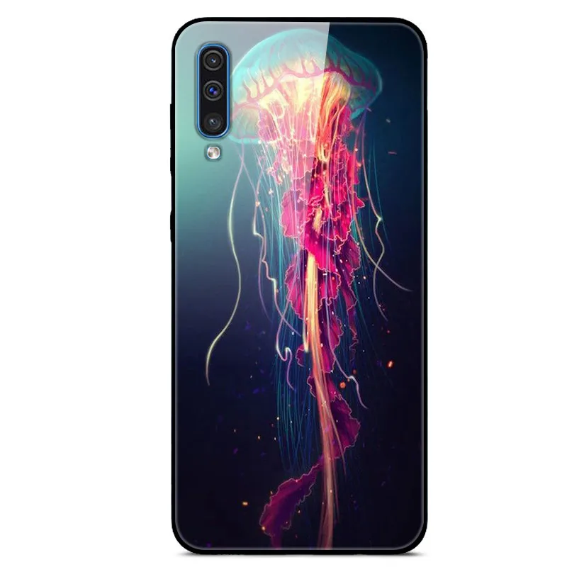 Стеклянный чехол для телефона samsung A50, Твердый чехол на заднюю панель для samsung Galaxy A50, чехол из закаленного стекла J7 a505 A30S A50S - Цвет: 38