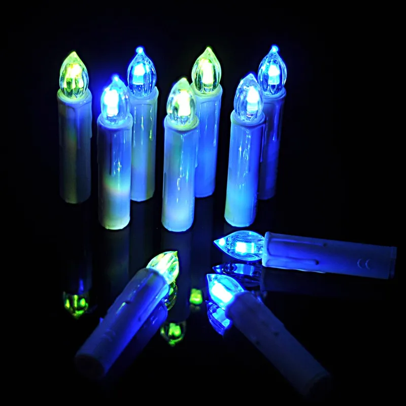 20 шт./лот многоцветные светодиодные свечи 12Key дистанционное управление ночные