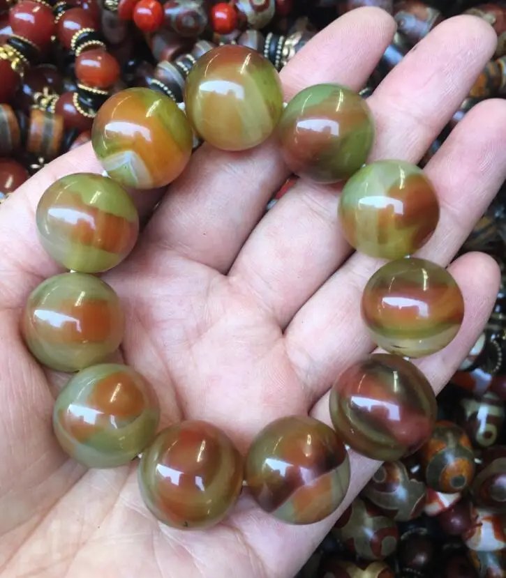 Free shipping big 20mm red yellow blue round Natural stone Bangle bracelet | Украшения и аксессуары