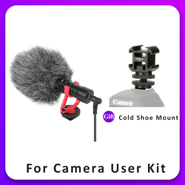 add camera mount FORZAGO FM-1 видео микрофон для Zhiyun Smooth Q2 DSLR камер sony смартфон Osmo Карманный Vlogging Mic iPhone Android PK RODE - Цвет: add camera mount