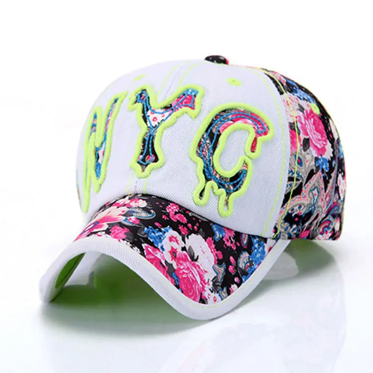 Летняя новая версия цветочной джинсовой бейсбольной кепки для мужчин и женщин