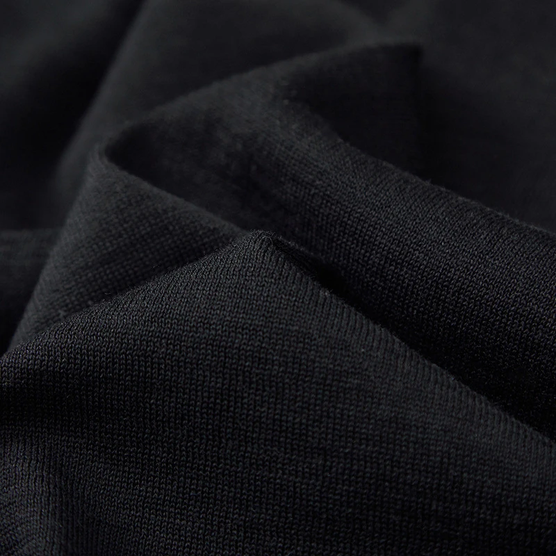 Мужская рубашка-поло из натурального шелка трикотажная мягкая с длинными