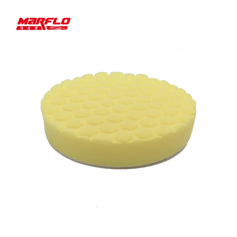 yellow heavy pad Автомобильный Краски уход, полировка губки удалить умеренный для как ротационные и DA полировальные Применение высокого качества MARFLO по Brilliatech - Цвет: yellow heavy pad