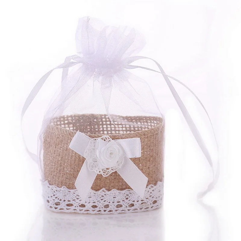 Creative design Linen Drawstring Bag Vintage Natural Burlap Gift Candy Wedding Party Favor Pouch Jute Jewelry Bags | Дом и сад