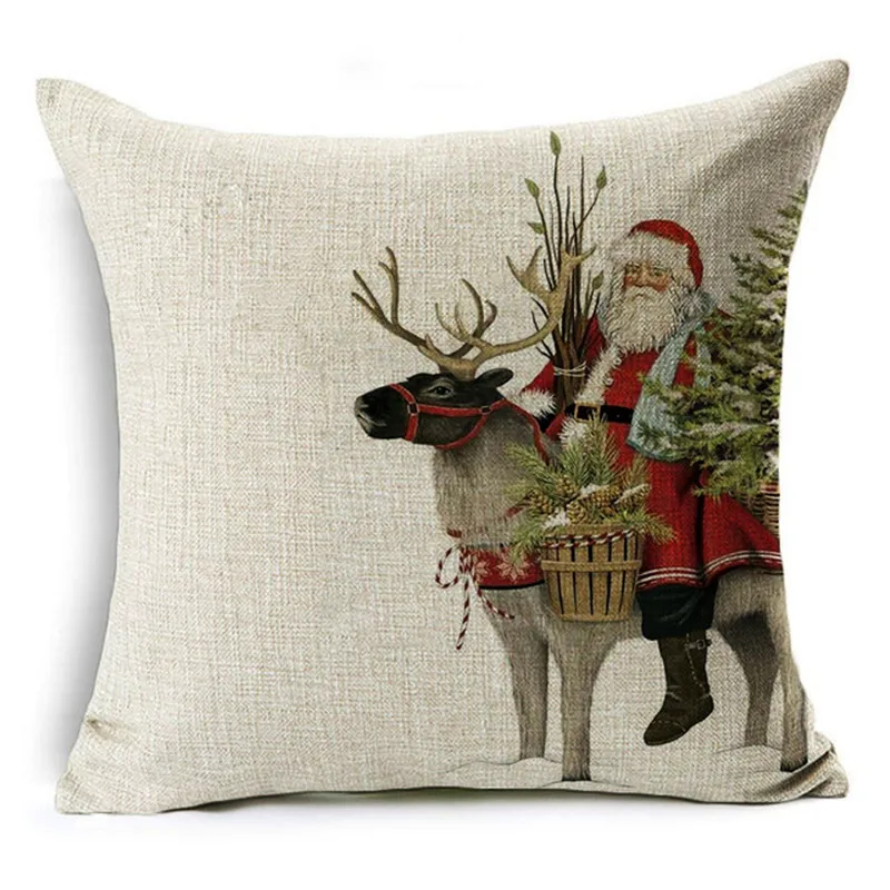 С Рождеством! Наволочка Let it Snow Deer Xmas Санта-Клаус носки воздушные шары домашние
