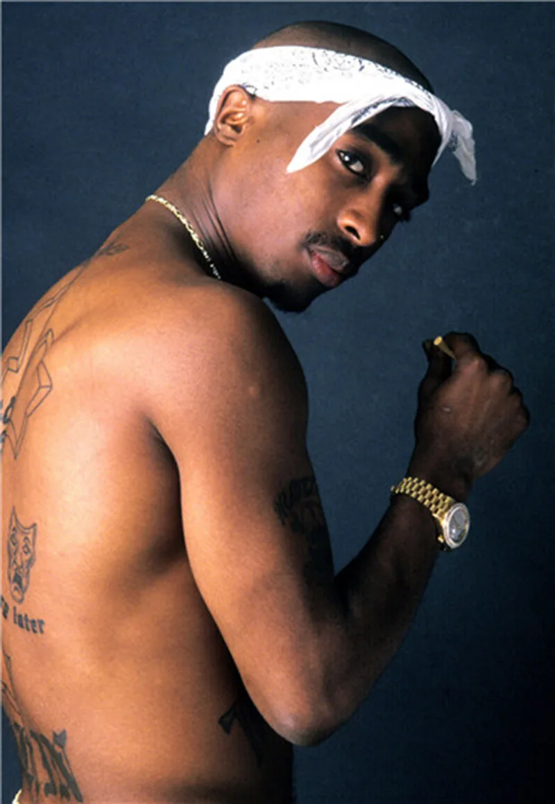2Pac Тупак Шакур хип-хоп, певица плакат Водонепроницаемый фотографического Бумага плакат афиша ZS012 - Цвет: Светло-серый