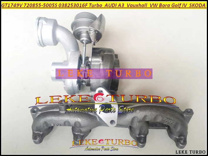 Турбокомпрессор Turbo GT1749V 720855 5005S 038253016F для AUDI A3 Volkswagen VW Bora Golf IV ASZ PD UI 1.9TDI 1.9L