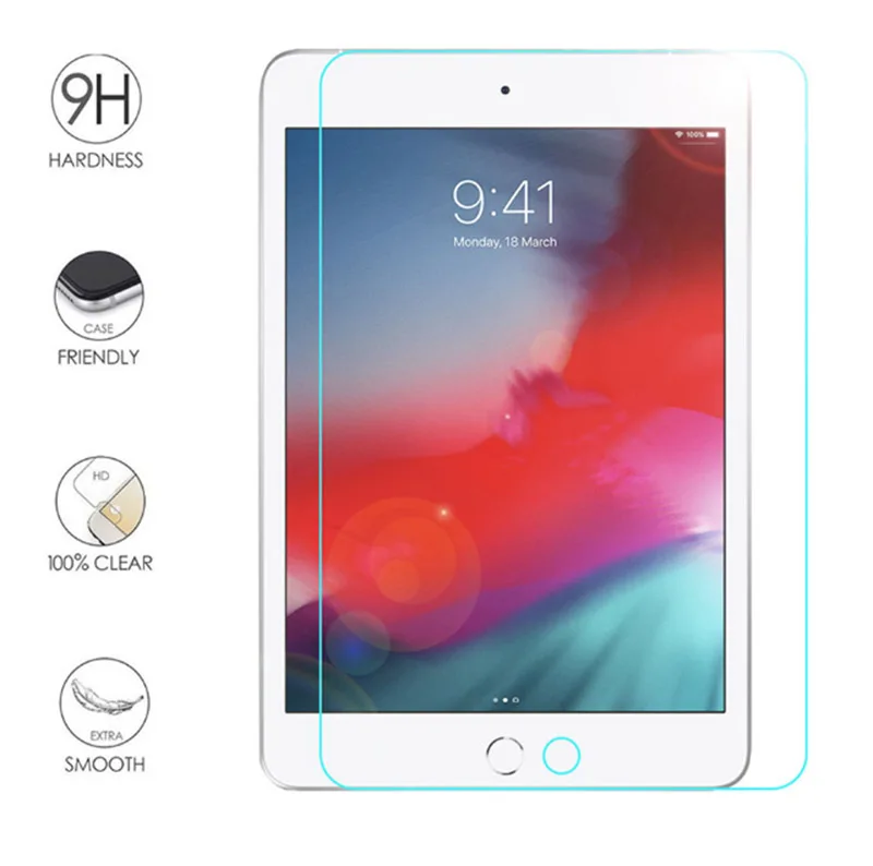 50PCS/LOT DHL Free Shipping 9H HD Tempered Glass Screen Film Protector For Ipad Mini5 7.9 Inch 2019 With Package