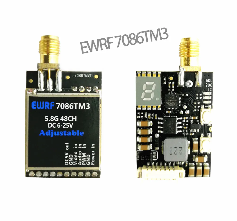 EWRF 7086TM3 5 8G 48CH 25/200/600 мВт переключаемый Raceband Беспроводной FPV аудио видео передатчик