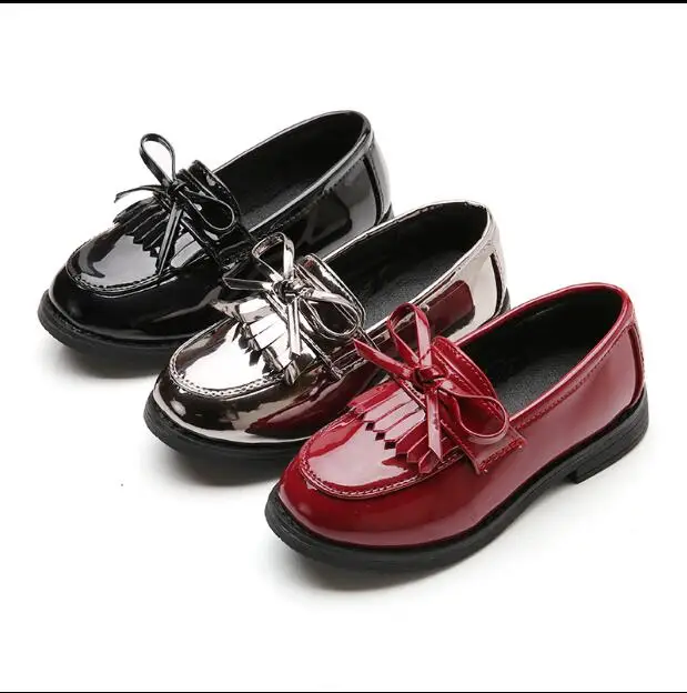 Детская осенне зимняя обувь в британском стиле для девочек Студенческая