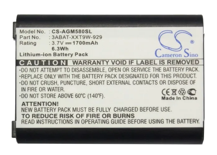 

Cameron Sino 1700mAh Battery Astro 212-M03XAG-0000 3ABAT-XXT9W-929 for Astro Gaming MixAmp 5.8 RX MixAmp 5.8
