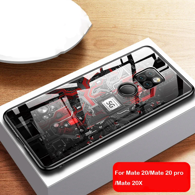 Стеклянный чехол Aixuan для huawei mate 20 Pro huawei mate 20 20X чехол из закаленного стекла силиконовый защитный чехол с полным покрытием
