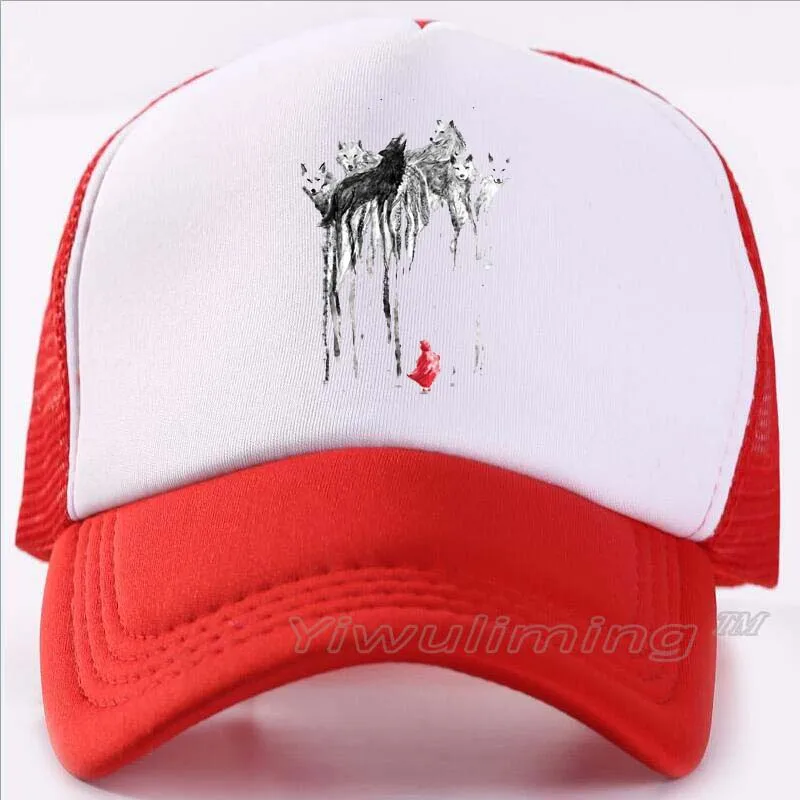 

New Summer Trucker Caps Blazing Fox Tree Cool Summer Black Adult Cool Baseball Mesh Net Trucker Caps Hat for Men Adjustable