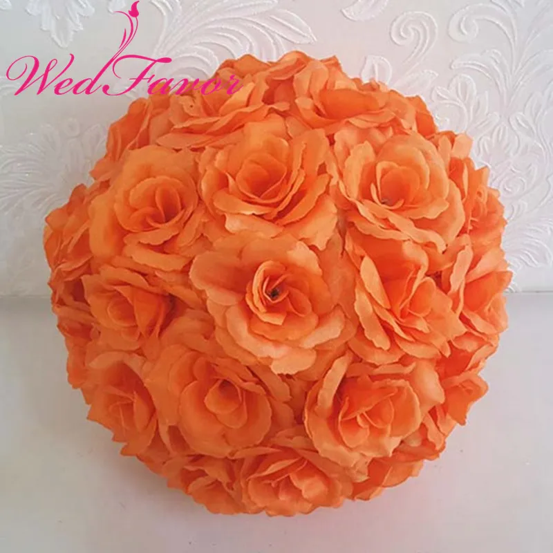 WedFavor 6 шт 15 см шелковый шарик для поцелуев розы искусственная ткань помандр