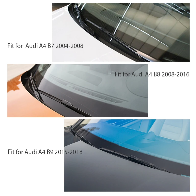 2 шт. автомобильные мягкие резиновые щетки стеклоочистителя для Audi A4 B8 B6 B7 B9 2017 2018