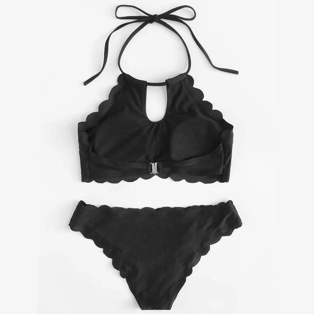 Solid Sexy High Waist Women Printing Bandage Bikini Set Brazilian Swimwear Beachwear Swimsuit Maillot De Bain 2019#sw | Женская одежда