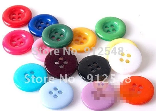 

YJHSMY 100 Pcs/Lot Random Mixed Resin 4 Holes Sewing Buttons Scrapbooking 17mm ,pingdi002