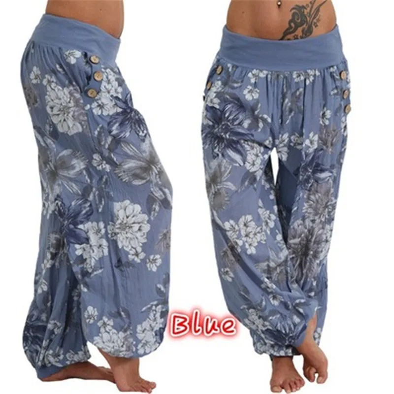 Средневековый женский костюм XXXXXL XXXXL Средневековый Ренессанс пират всадник свободные штаны брюки викинга - Цвет: Blue